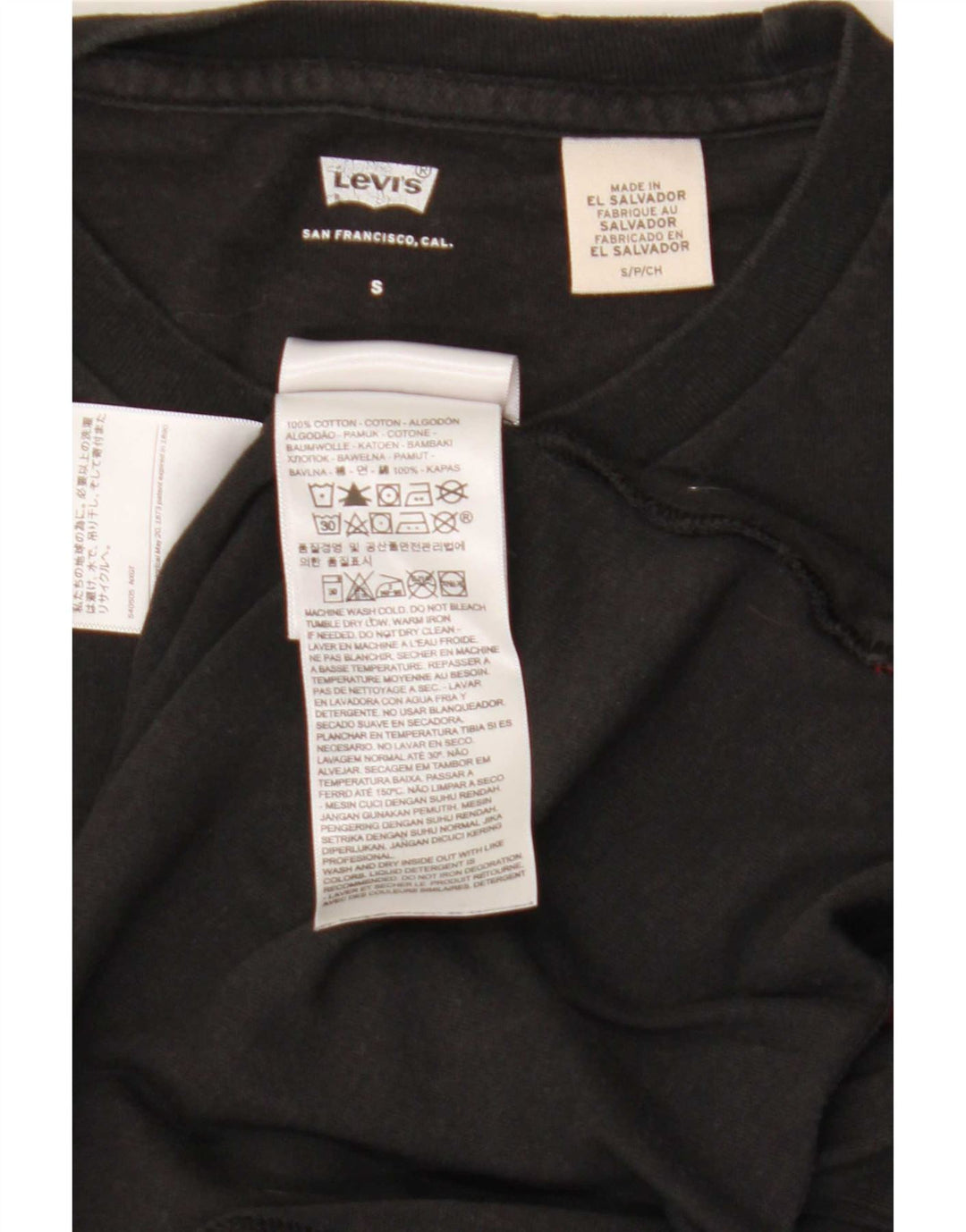 Levi's Herre grafisk T-shirt top lille sort bomuld