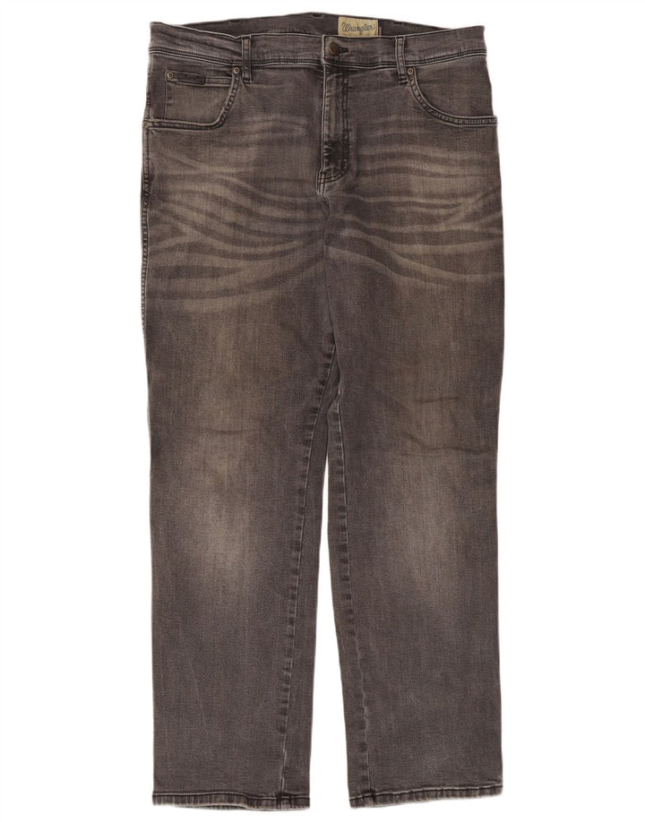 Wrangler Herre Texas Straight Jeans W36 L30 Grå Bomuld