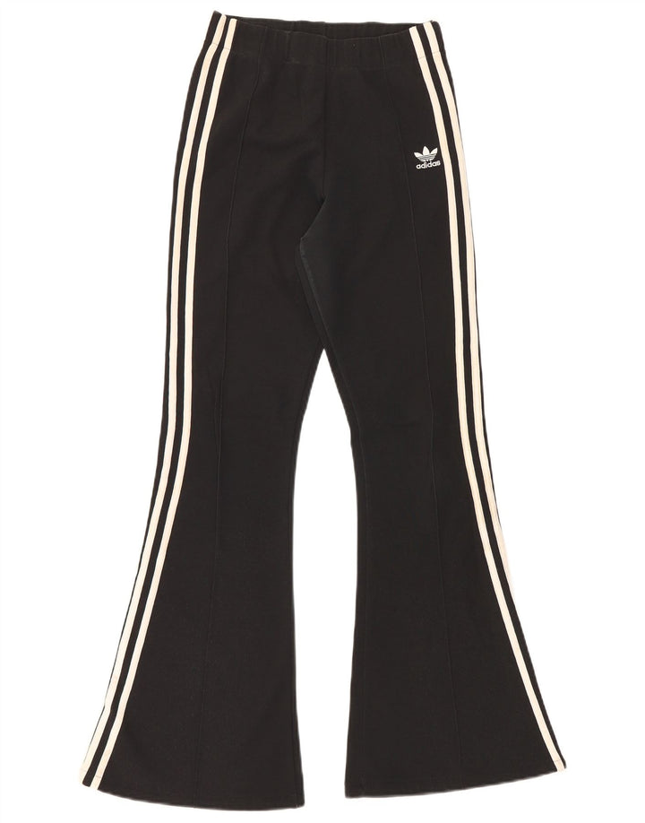 Adidas Dame Flare Træningsdragt Bukser UK 6 XS Sort Polyester