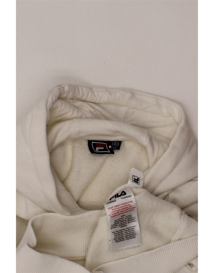 FILA hættetrøje til drenge 9-10 år Hvid bomuld