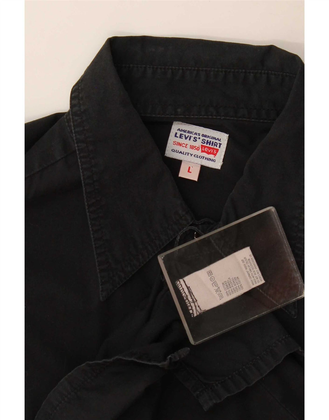 Levi's herreskjorte stor sort bomuld