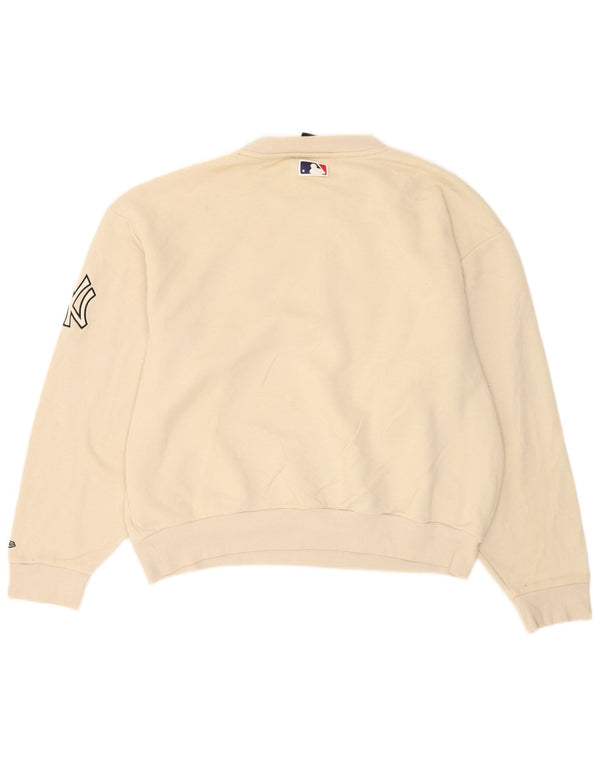 New Era Herre New York Yankees Grafisk Sweatshirt Jumper Medium Off White