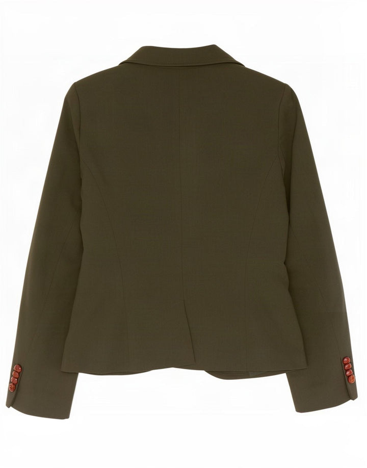 Zara Dame 2 Button Blazer Jacket UK 12 Medium Khaki Polyester