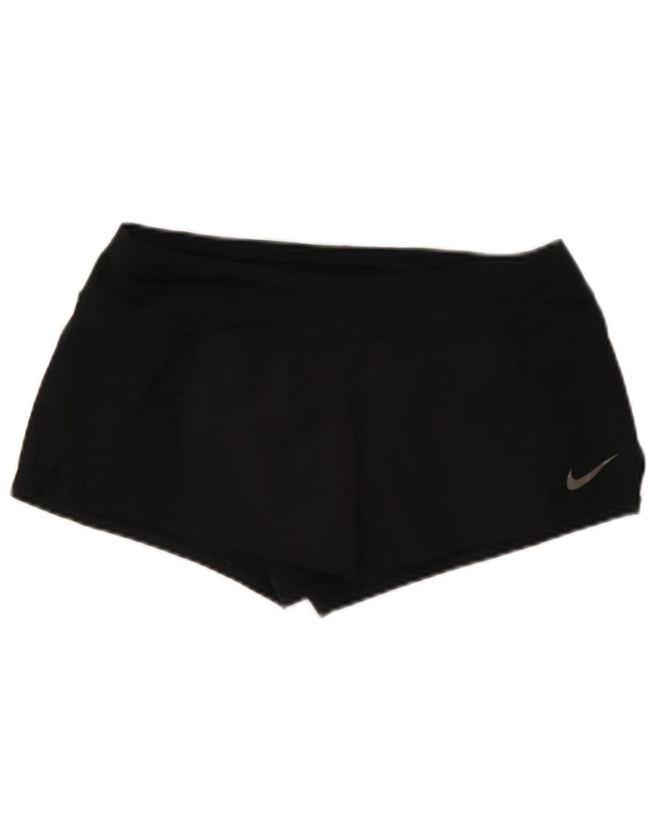 Nike Dame Dri Fit sportsshorts UK 14 Medium Sort Polyester