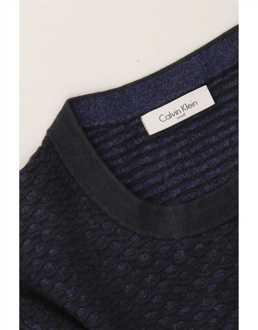 Calvin Klein Herre Crew Neck Jumper Sweater Small Navy Blue