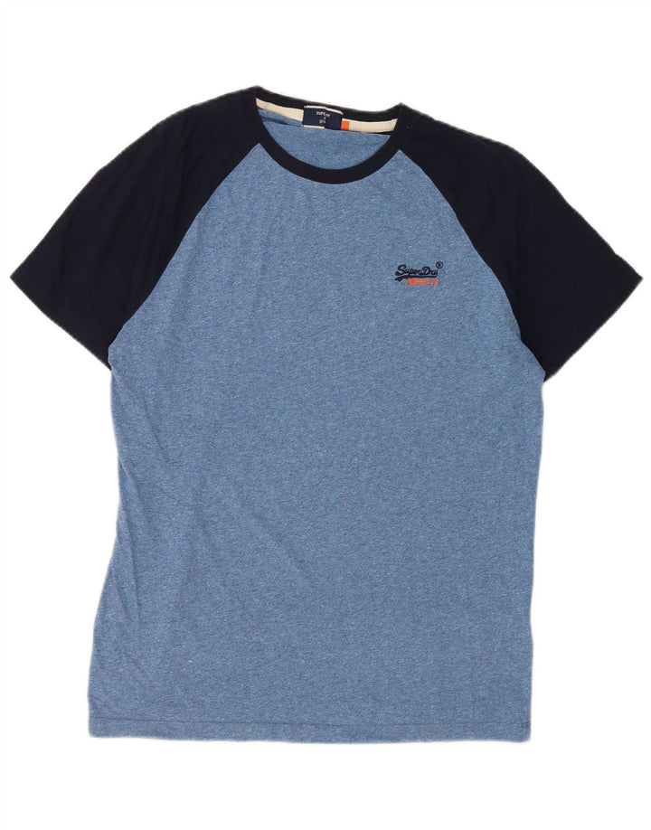 Superdry Herre T-shirt Top Stor Blå Colourblock Bomuld