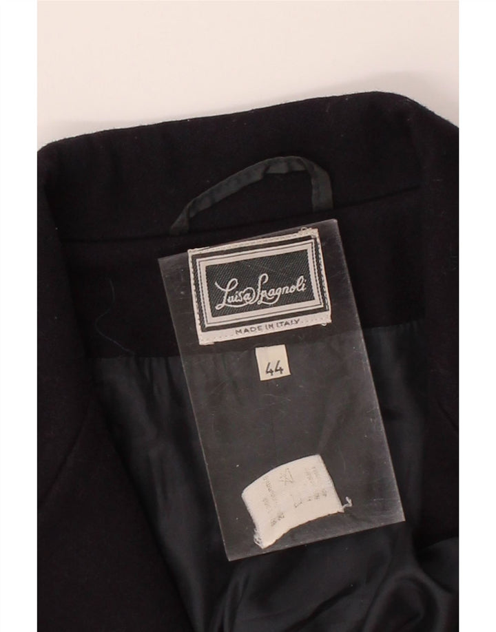 LUISA SPAGNOLI Womens 2 Button Blazer Jacket IT 44 Medium Navy Blue Wool Vintage Luisa Spagnoli and Second-Hand Luisa Spagnoli from Messina Hembry 