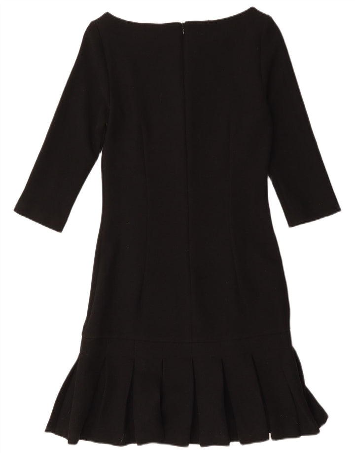 Zara Dame 3/4 ærme Skift Kjole UK 12 Medium Sort