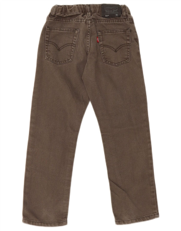 Levi's Boys 511 Slim Jeans 6-7 år W20 L20 Grøn Bomuld