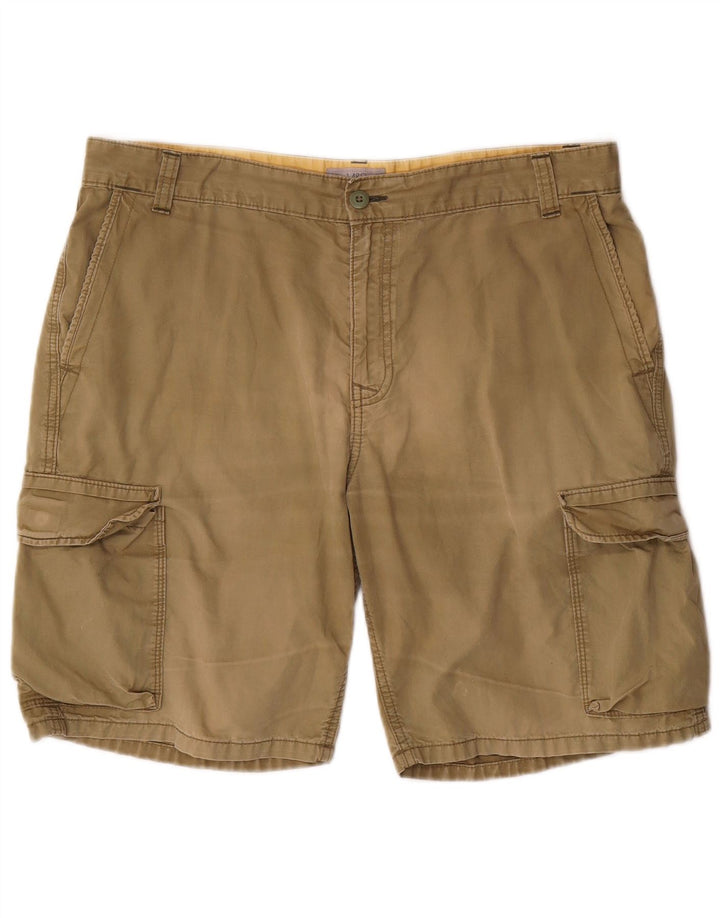 Marks & Spencer Herre Regular Fit Cargo Shorts W36 Large Khaki Cotton