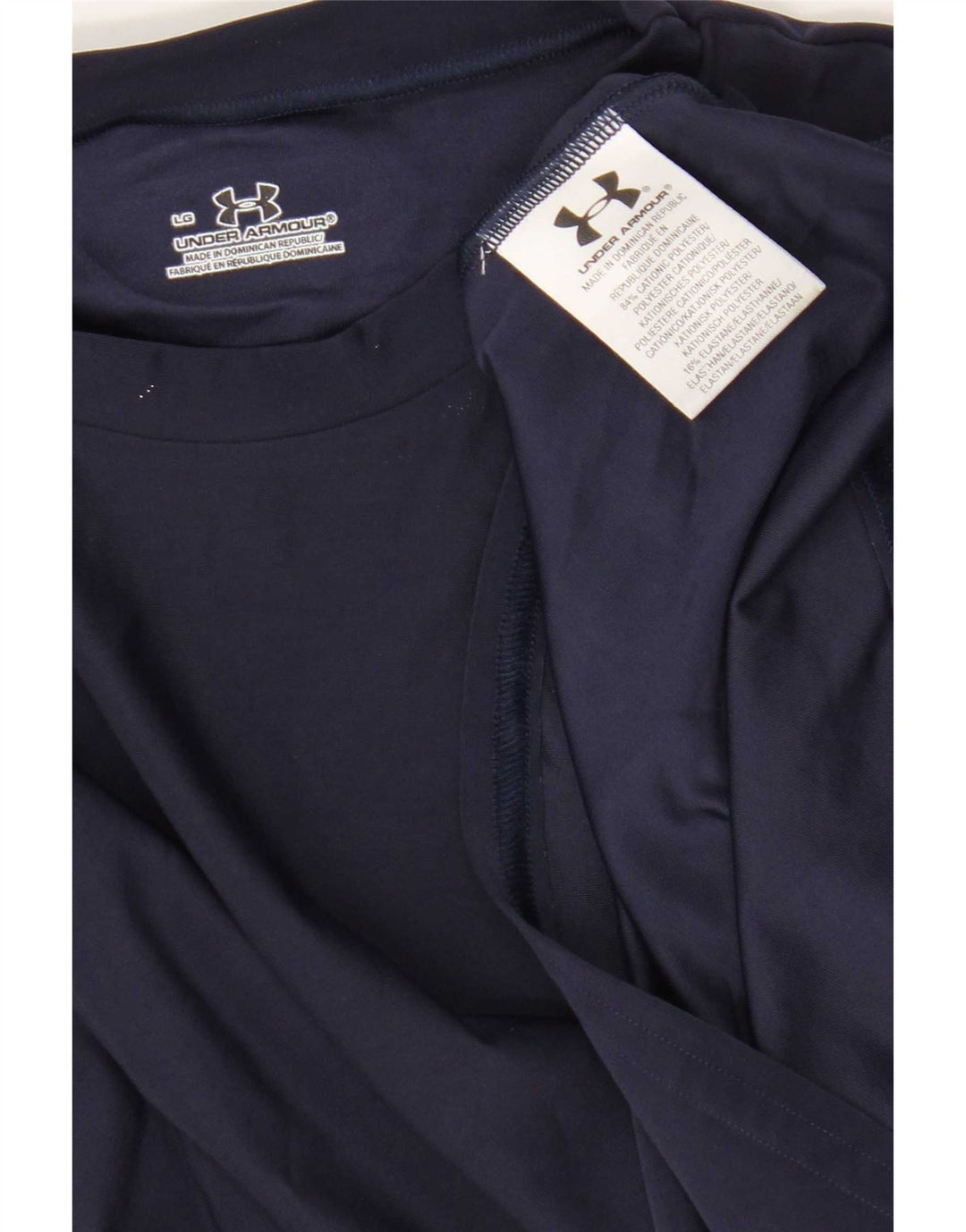 Under Armour Herre T-Shirt Top Stor Marineblå Polyester