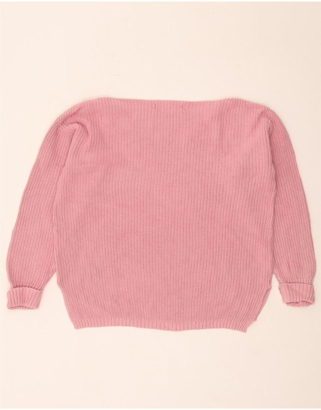 Marks & Spencer Dame Oversized Boat Neck Jumper Sweater UK 10 Small Pink