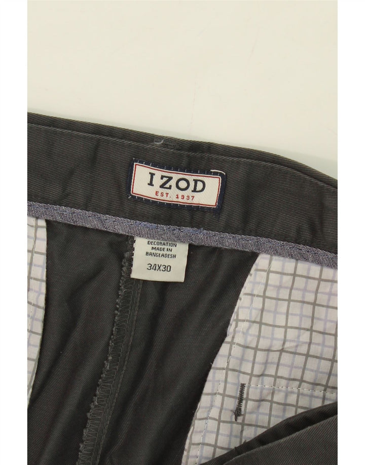 IZOD Mens Pegged Chino Trousers W34 L30 Grey Cotton Vintage Izod and Second-Hand Izod from Messina Hembry 