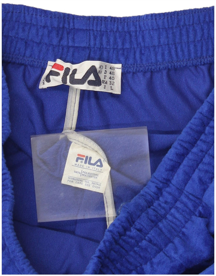 Fila Herre velour træningsdragt Bukser Jogger IT 48 Medium Blue Polyester