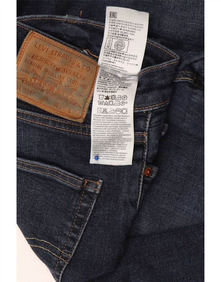 Levi's Herre 511 Slim Jeans W36 L34 Marineblå Bomuld