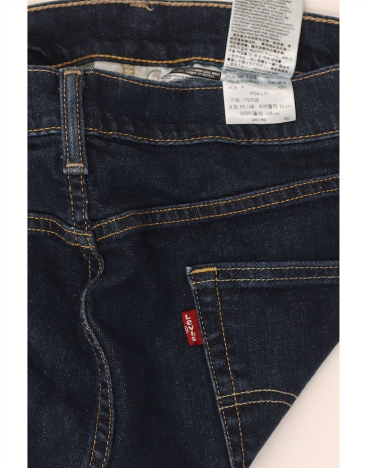 Levi's Straight Jeans til mænd W36 L30 Marineblå bomuld