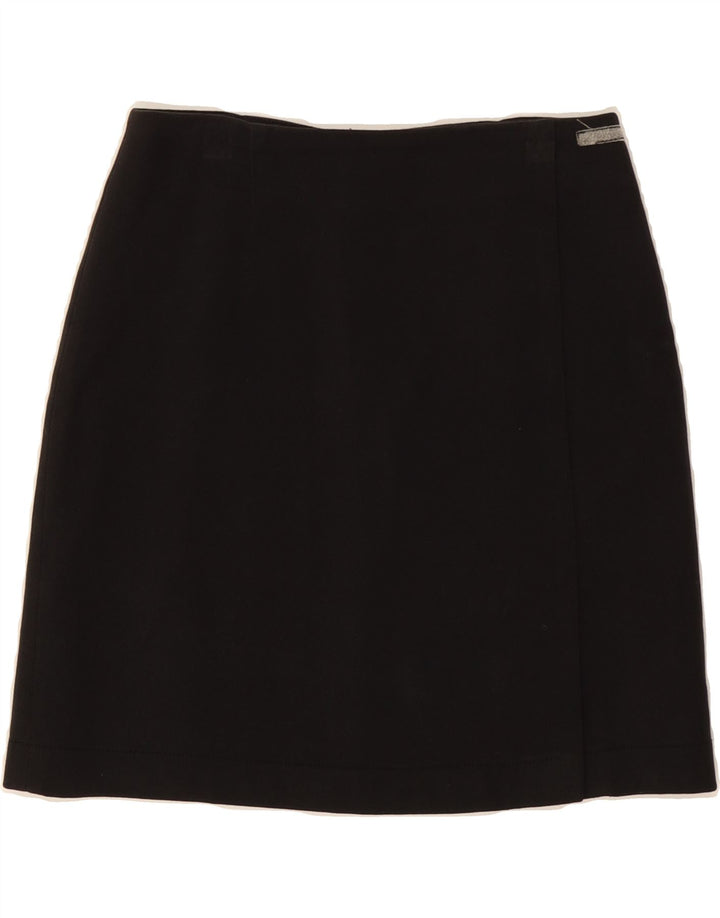 TRUSSARDI Womens Mini Skirt IT 42 Medium W28 Black Cotton Vintage Trussardi and Second-Hand Trussardi from Messina Hembry 