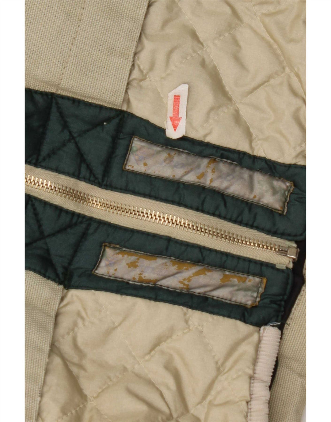 Vintage Bomberjakke til mænd UK 42 XL Beige Colourblock