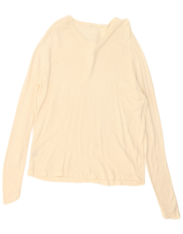 Marks & Spencer Dame Top Langærmet UK 16 Stor Beige Akryl