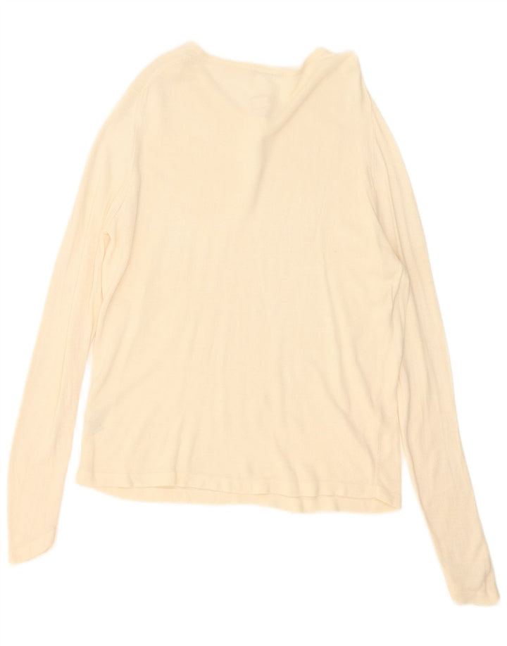 Marks & Spencer Dame Top Langærmet UK 16 Stor Beige Akryl