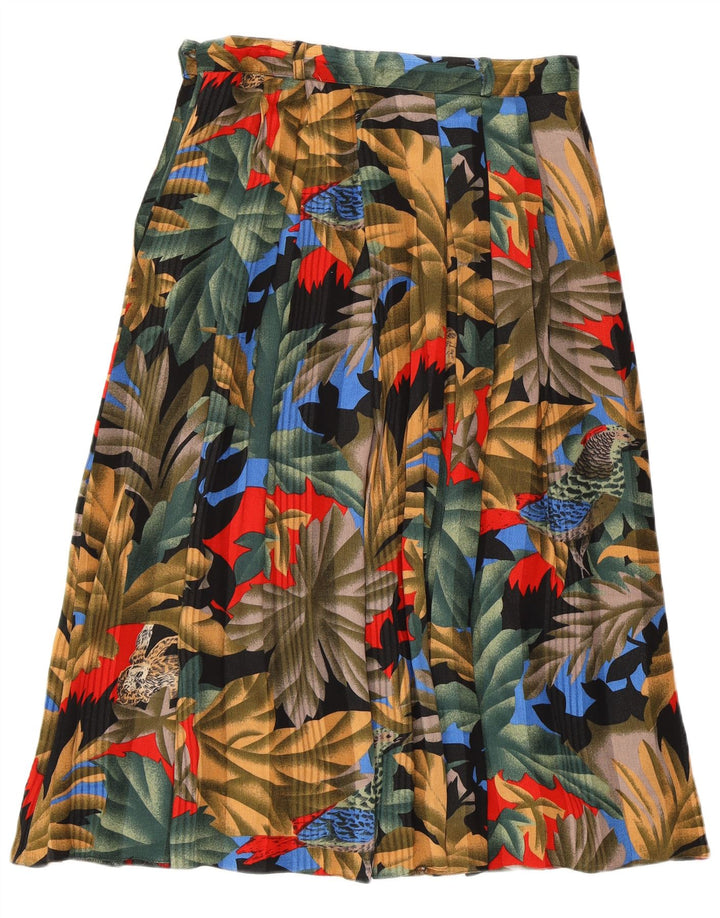 LIBRA A-line nederdel til kvinder UK 14 Medium W29 Flerfarvet blomsterviscose
