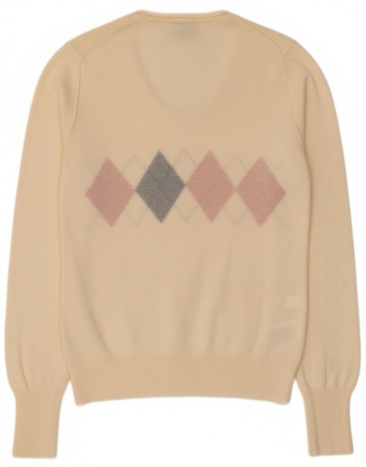 Henry Cottons Dame V-hals sweater IT 46 Large Off White