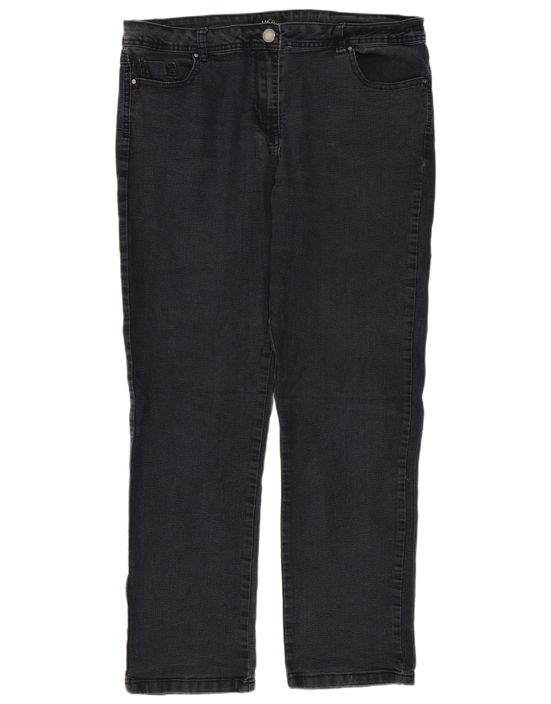 M&Co Dame Straight Jeans UK 16 Large W36 L30 Grå