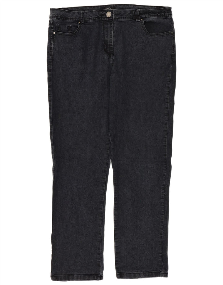 M&Co Dame Straight Jeans UK 16 Large W36 L30 Grå