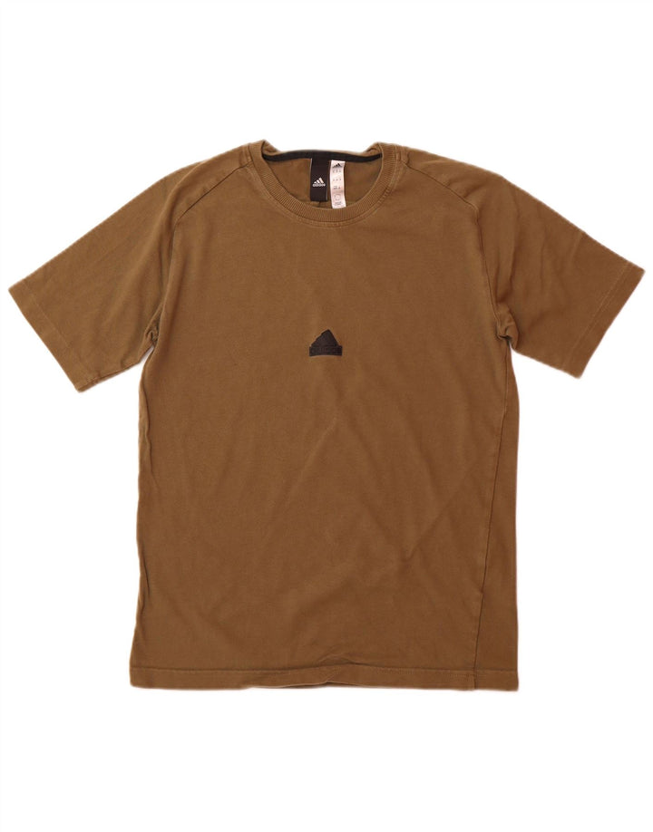 ADIDAS Mens T-Shirt Top XS Khaki Cotton