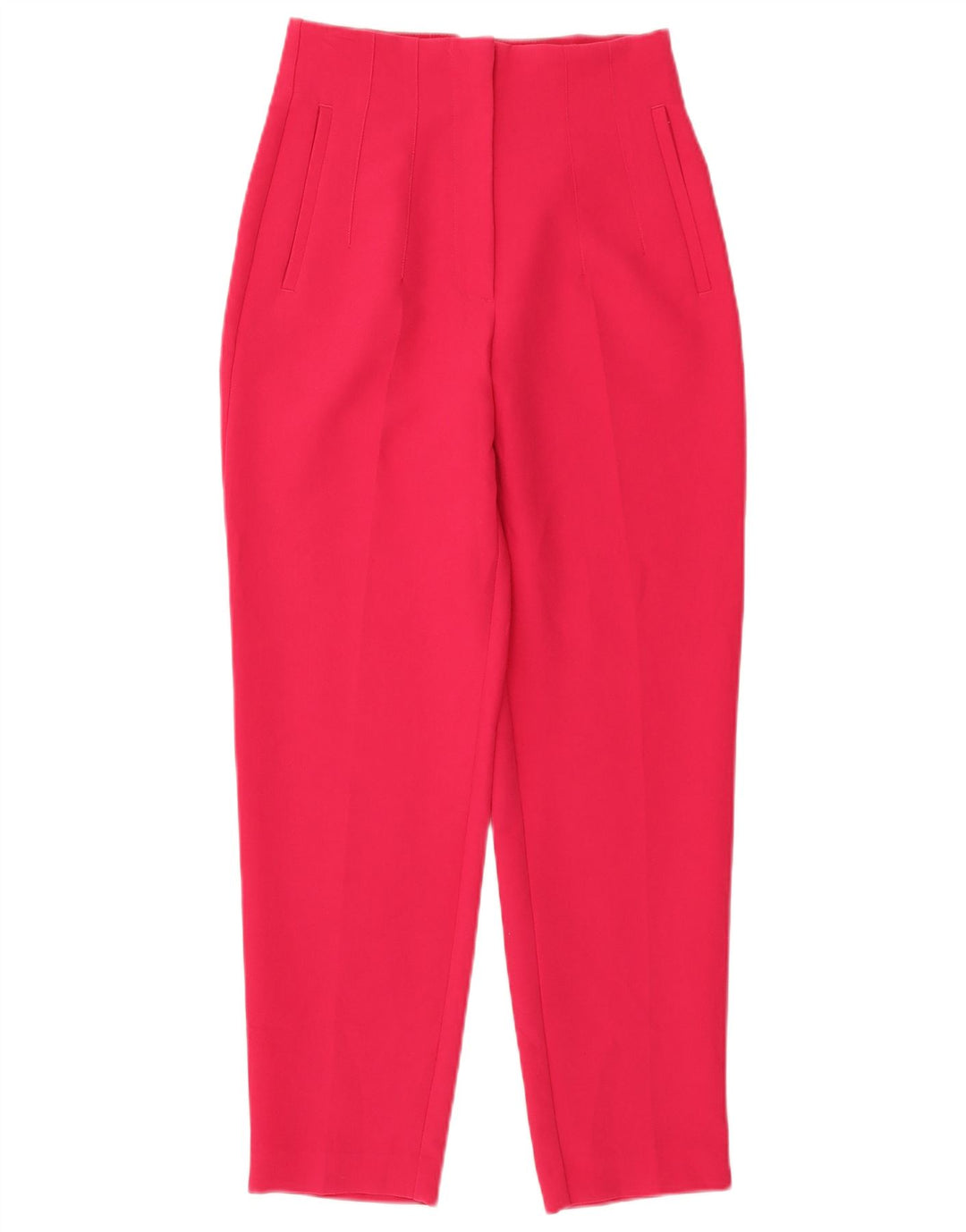 Zara koniske jakkesætsbukser til kvinder Small W26 L26 Pink Polyester