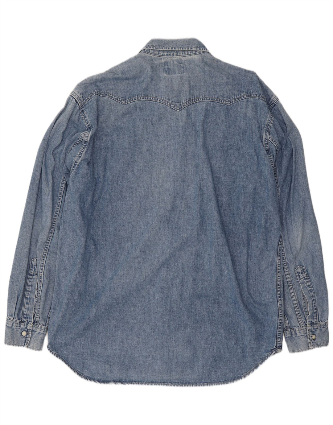 Levi's Denimskjorte til mænd, stor blå bomuld