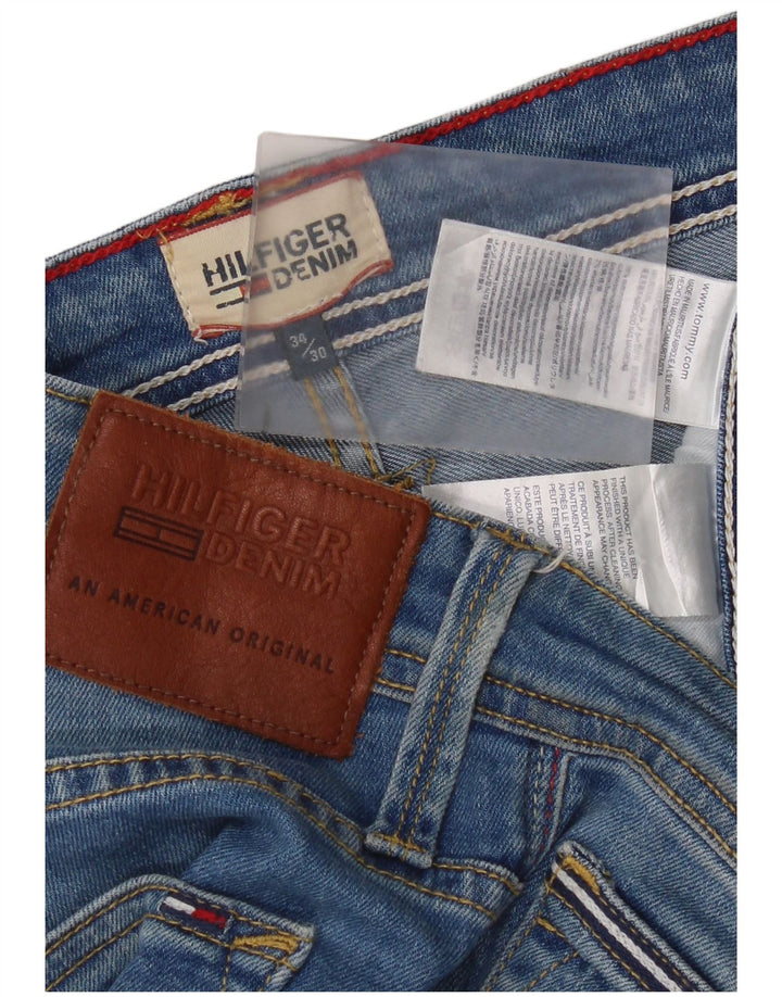 Tommy Hilfiger Herre Straight Jeans W34 L30 Blå Bomuld