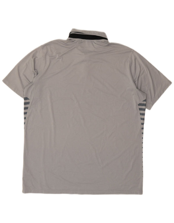 Nike Herre Dri Fit Polo Shirt XL Gråstribet polyester