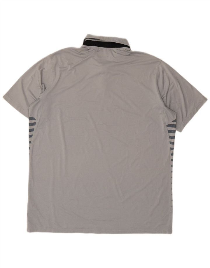Nike Herre Dri Fit Polo Shirt XL Gråstribet polyester