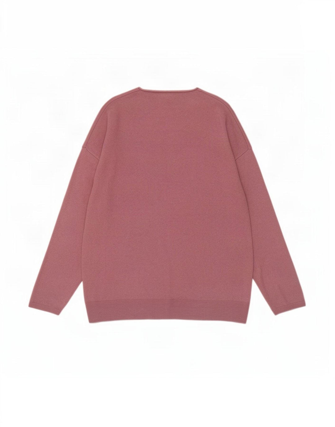 Massimo Dutti Herre Boat Neck Jumper Sweater Large Pink Uld