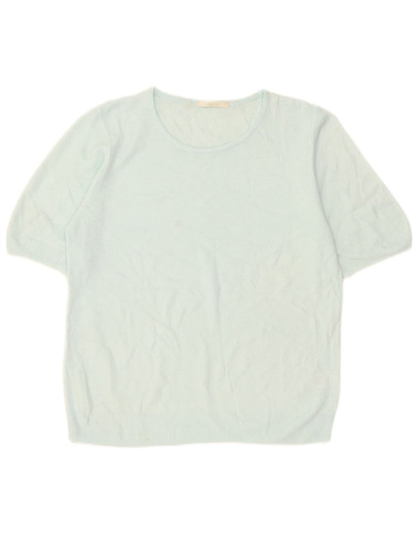 Marks & Spencer Dame Boat Neck Jumper Sweater UK 16 Large Blue