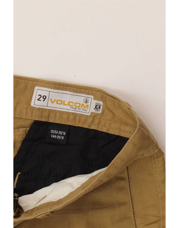 Volcom Herre Chino Shorts W29 Small Khaki Polyester