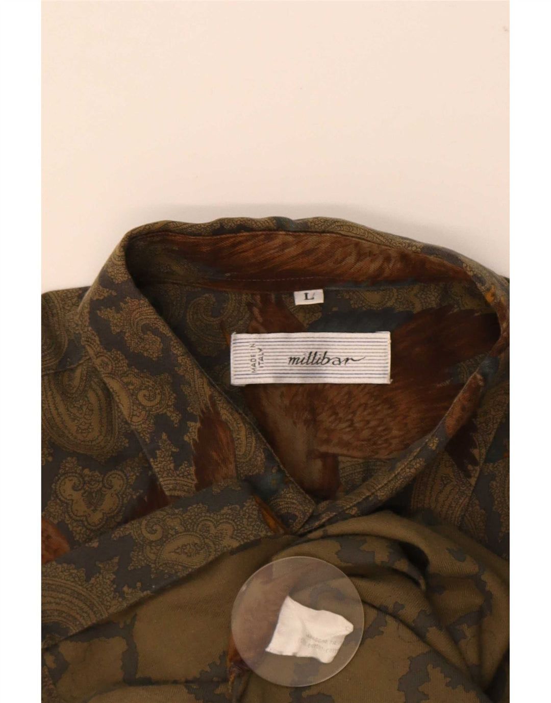 Millibar Herreskjorte Stor Beige Paisley Bomuld