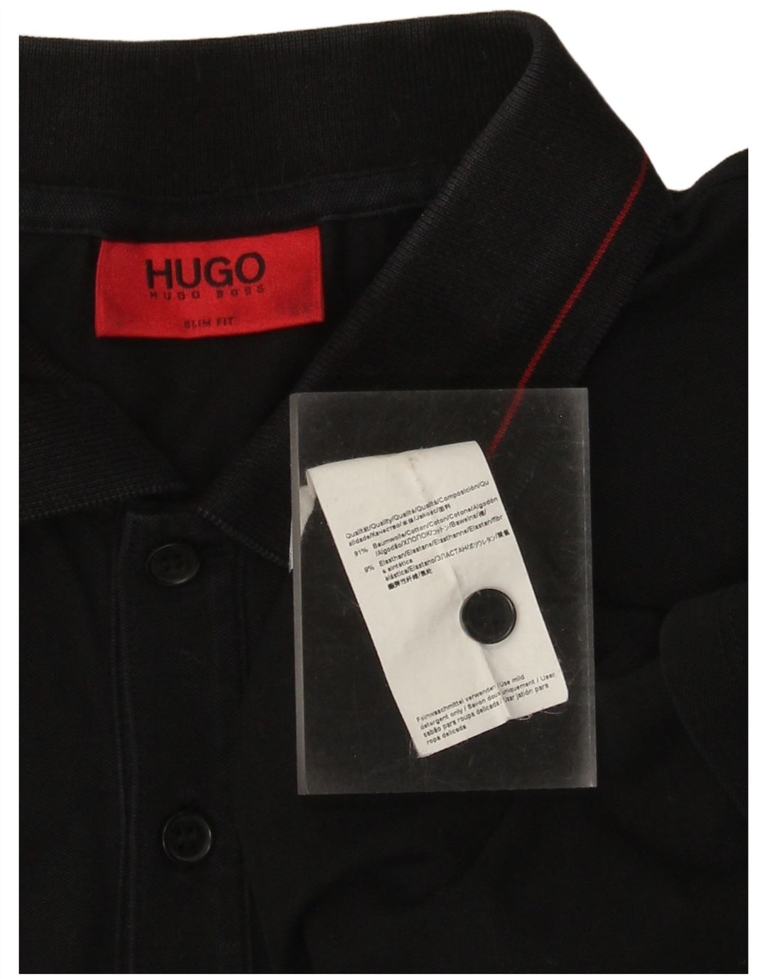 HUGO BOSS Herre Slim Fit Polo Shirt Medium Sort Bomuld