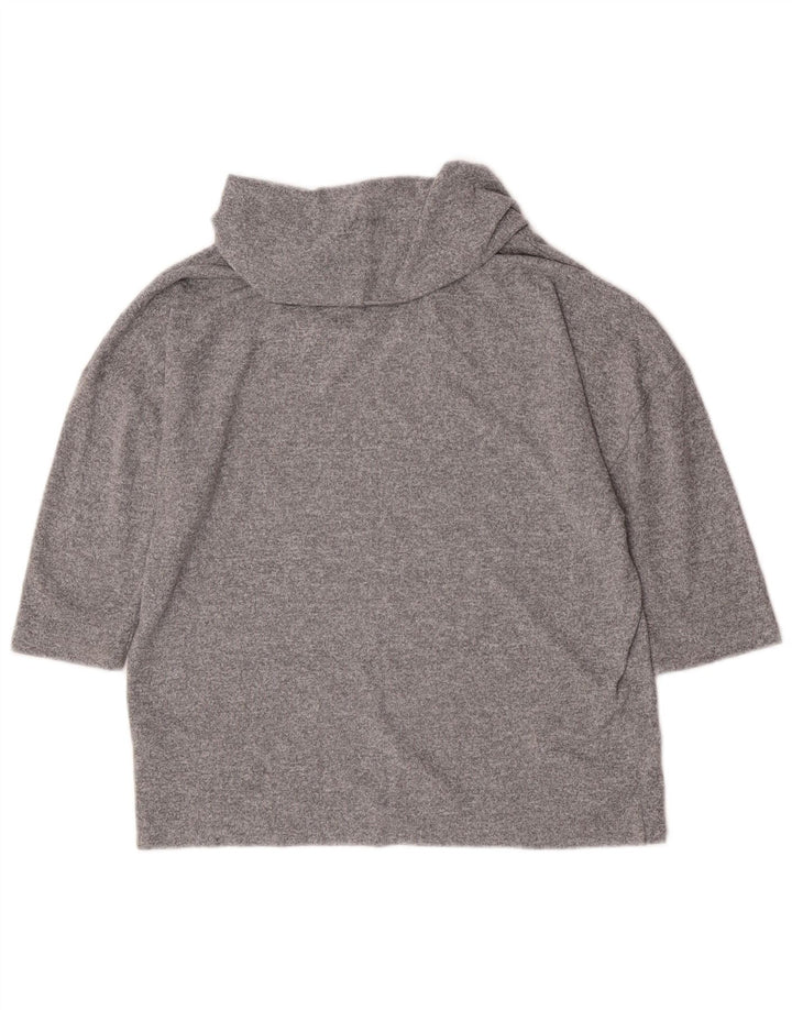 Marks & Spencer Dame Top 3/4 ærmer UK 14 Large Grå Flecked Polyester
