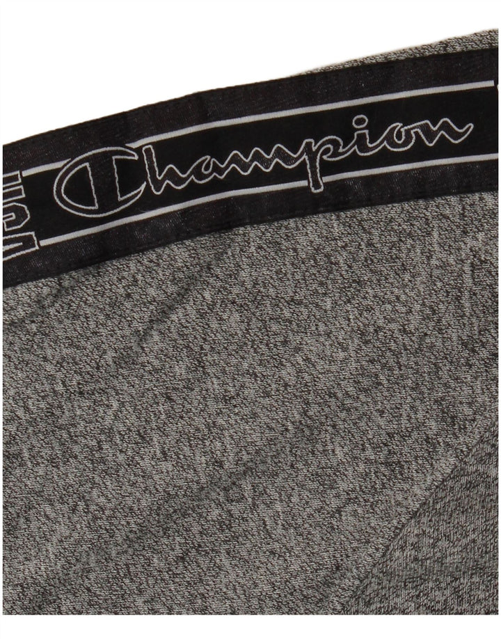 CHAMPION Womens Crop Graphic T-Shirt Top UK 16 Large Grey