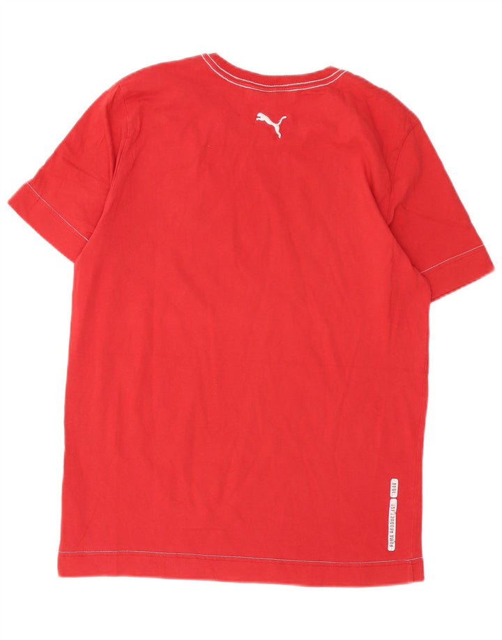 PUMA Grafisk T-shirt til mænd, medium rød bomuld