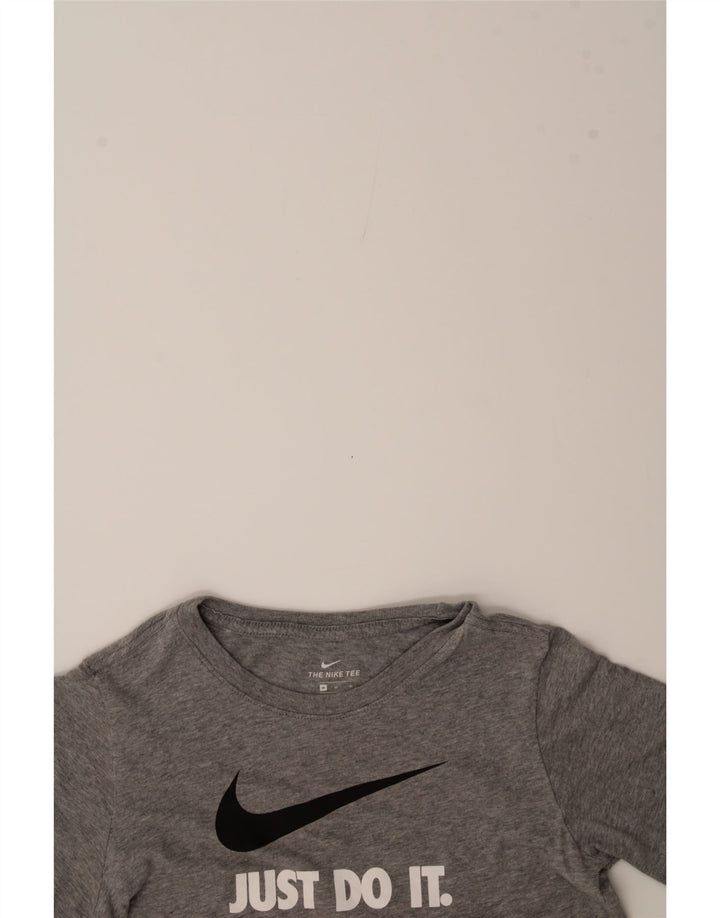 NIKE Boys Graphic T-Shirt Top 10-11 Years Medium Grey Cotton Vintage Nike and Second-Hand Nike from Messina Hembry 