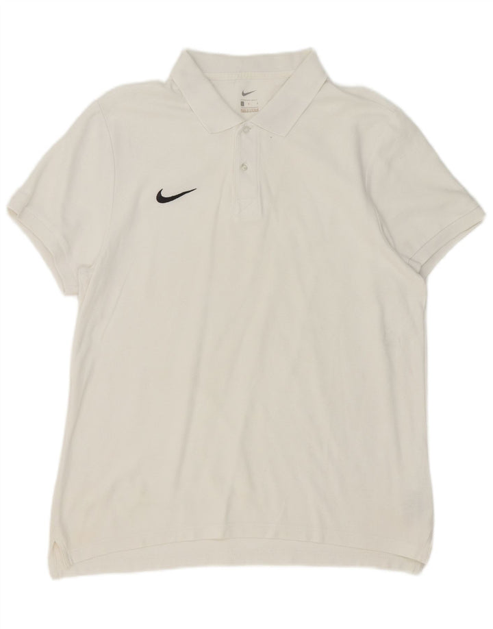 Nike Polo Shirt til mænd, stor hvid bomuld