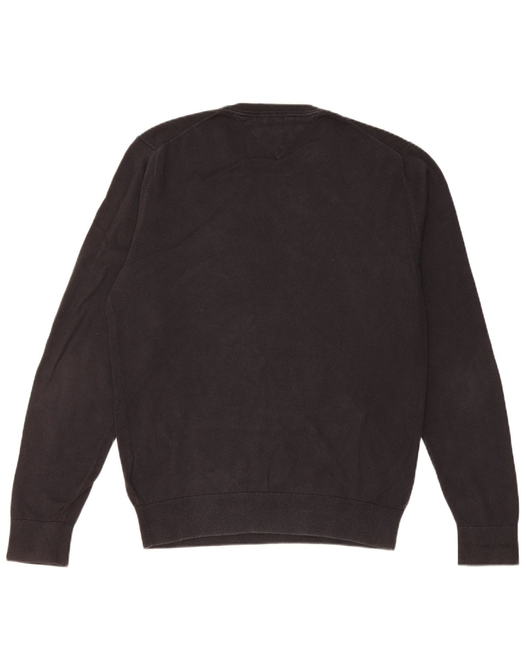 Tommy Hilfiger dame sweater med rund hals, lille sort bomuld