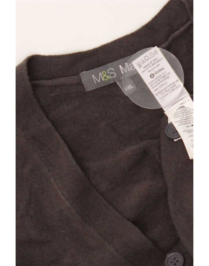 Marks & Spencer Herre Cardigan Sweater 2XL Grå Akryl