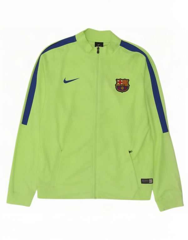 Nike Boys Barcelona Tracksuit Top Jacket 13-14 Years XL Green Colourblock