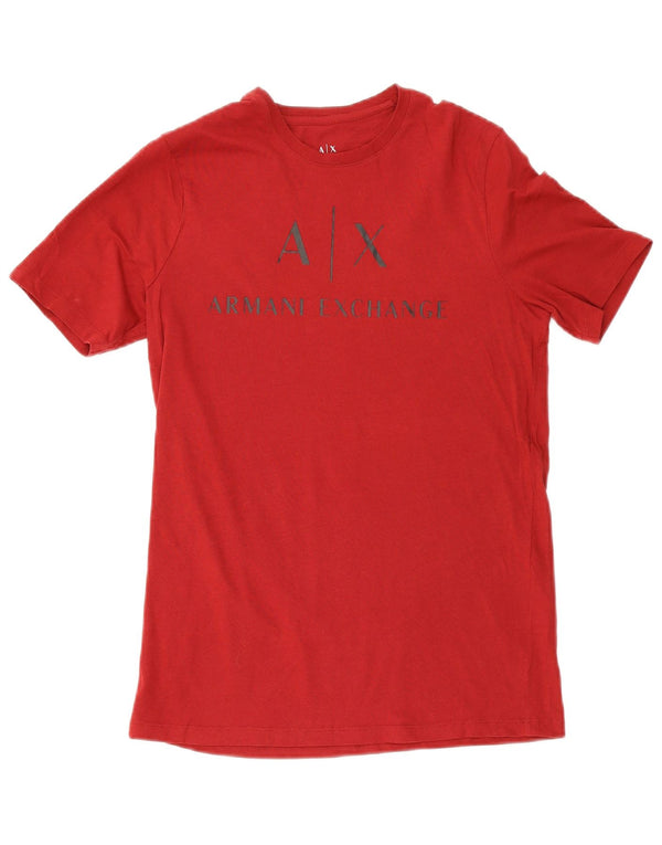 Armani Exchange Herre grafisk T-shirt Top Medium Rød Bomuld