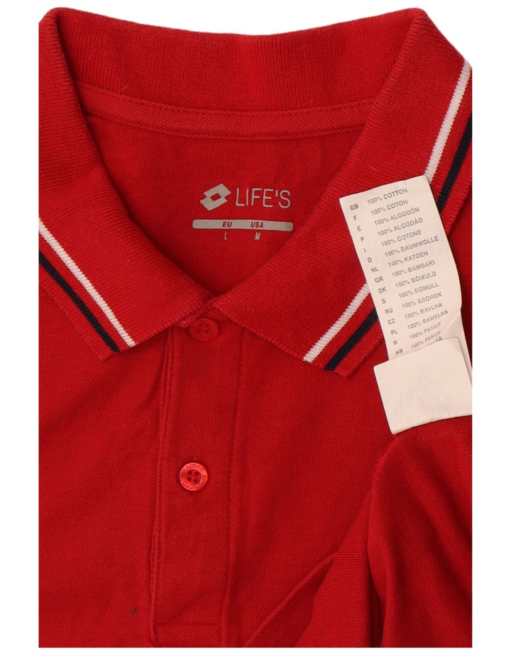 Lotto Herre poloshirt Medium rød bomuld