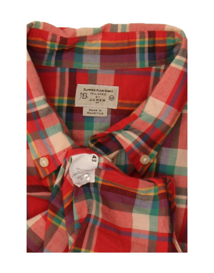 J. CREW Mens Shirt Size 43 Medium Red Check Cotton Vintage J. Crew and Second-Hand J. Crew from Messina Hembry 